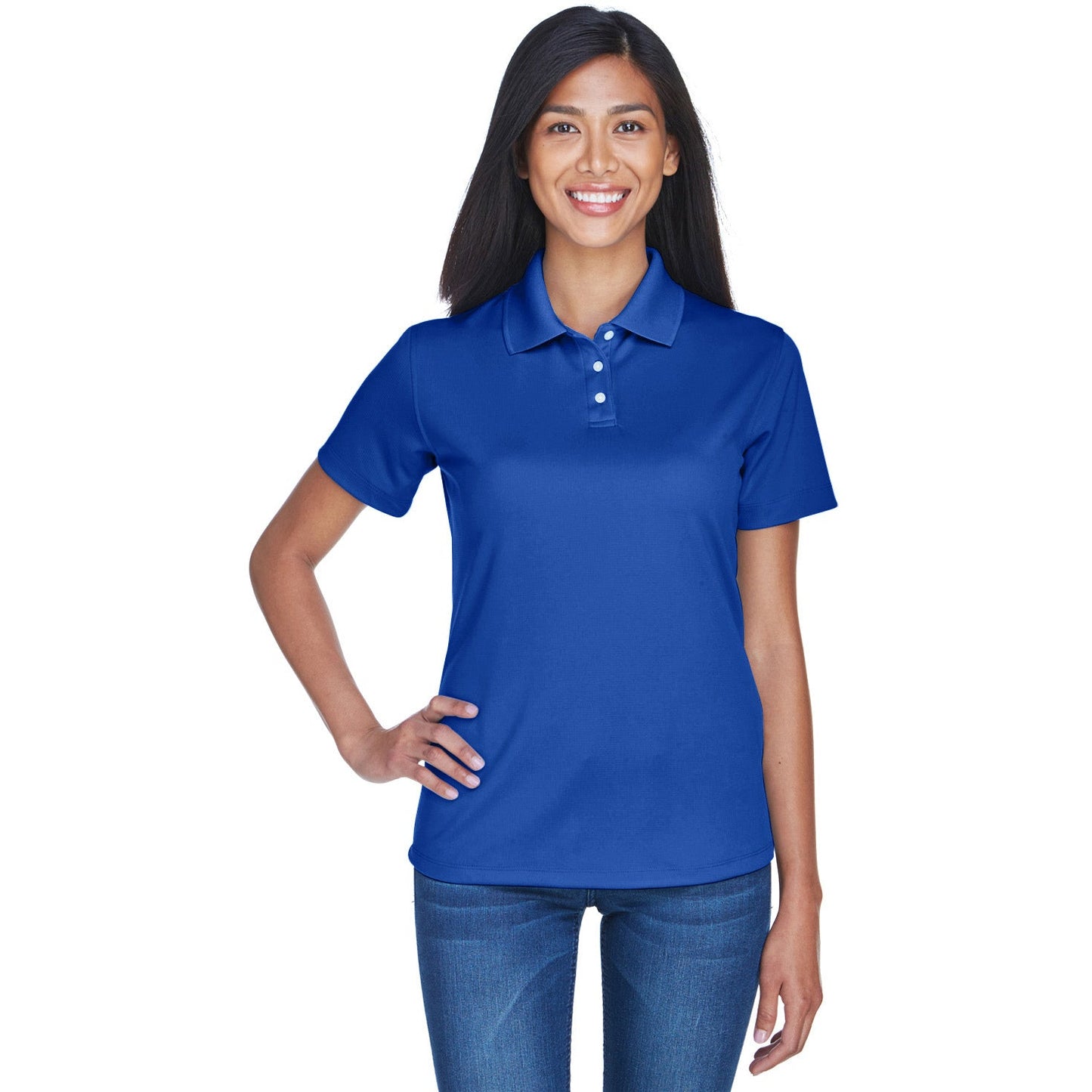 Black Polo Shirt - UltraClub - Moisture-Wicking Quality
