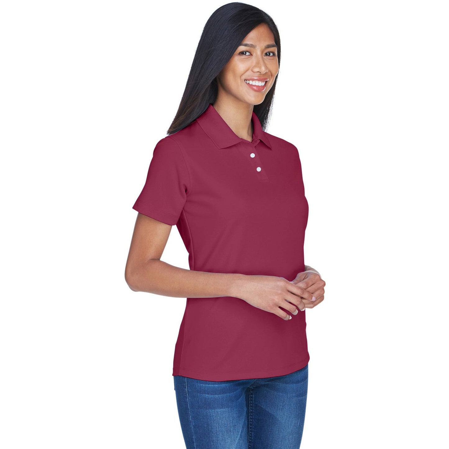 Black Polo Shirt - UltraClub - Moisture-Wicking Quality