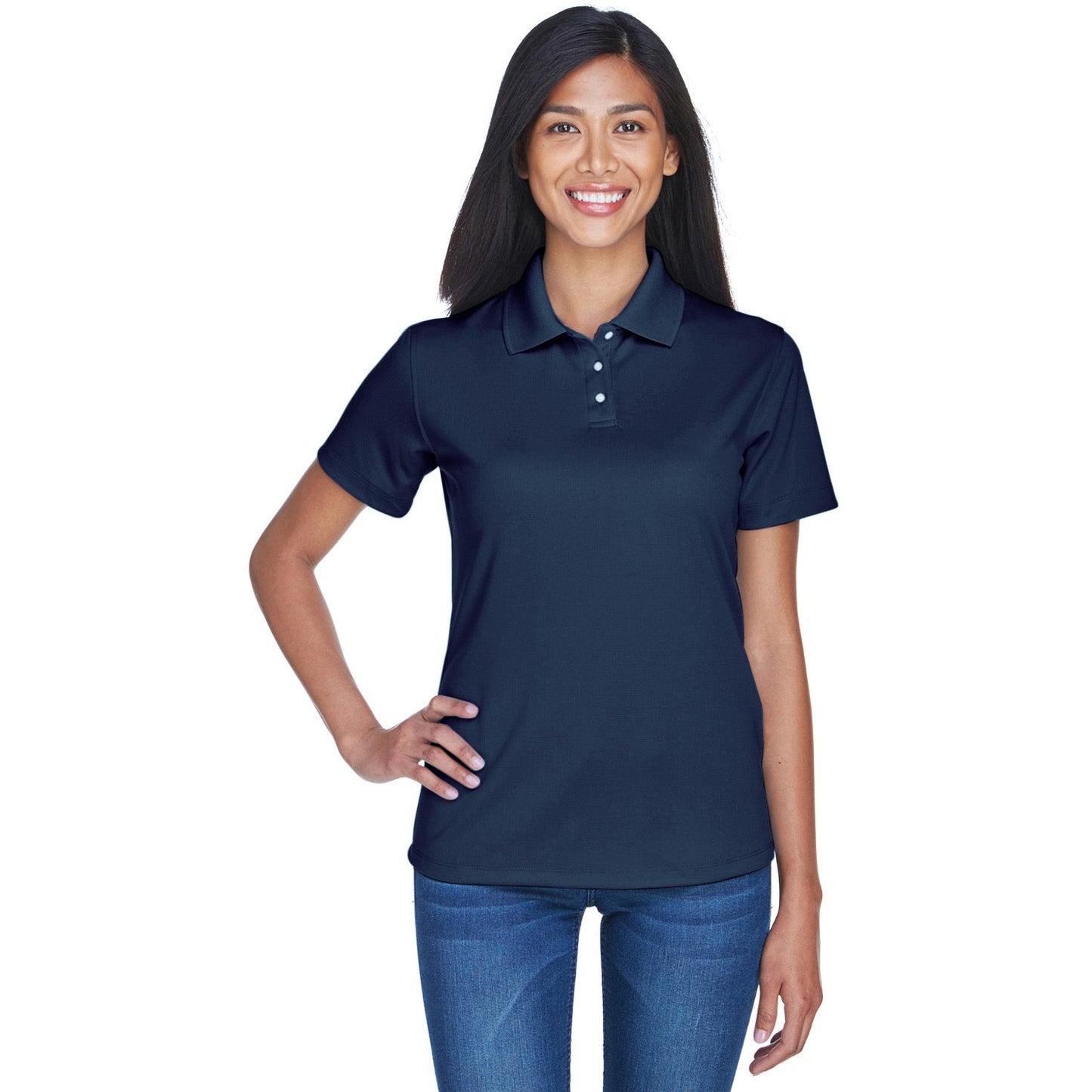 Black Polo Shirt - UltraClub - Moisture-Wicking Quality