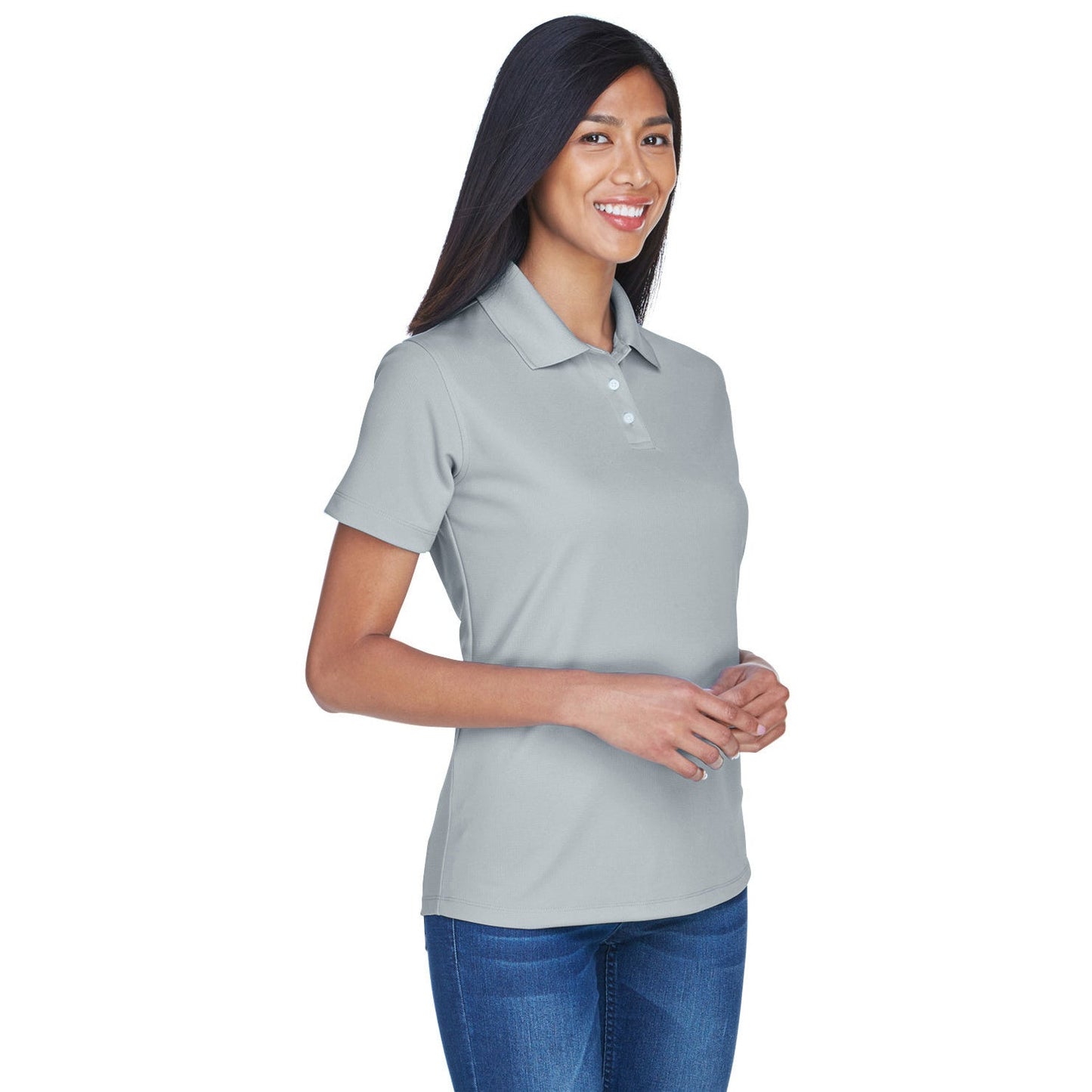 Black Polo Shirt - UltraClub - Moisture-Wicking Quality