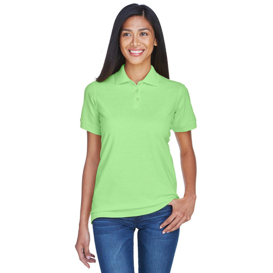Black Polo Shirt - UltraClub - Classic Pique Cotton