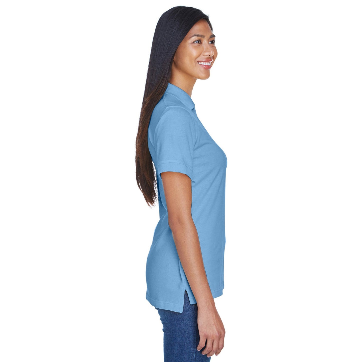 Black Polo Shirt - UltraClub - Classic Pique Cotton