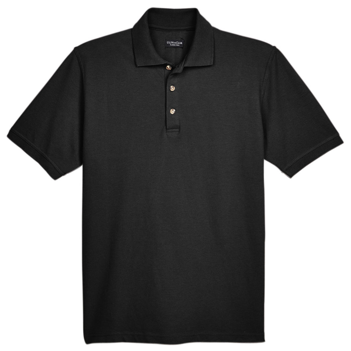 Black Polo Shirt - UltraClub - Classic Fit