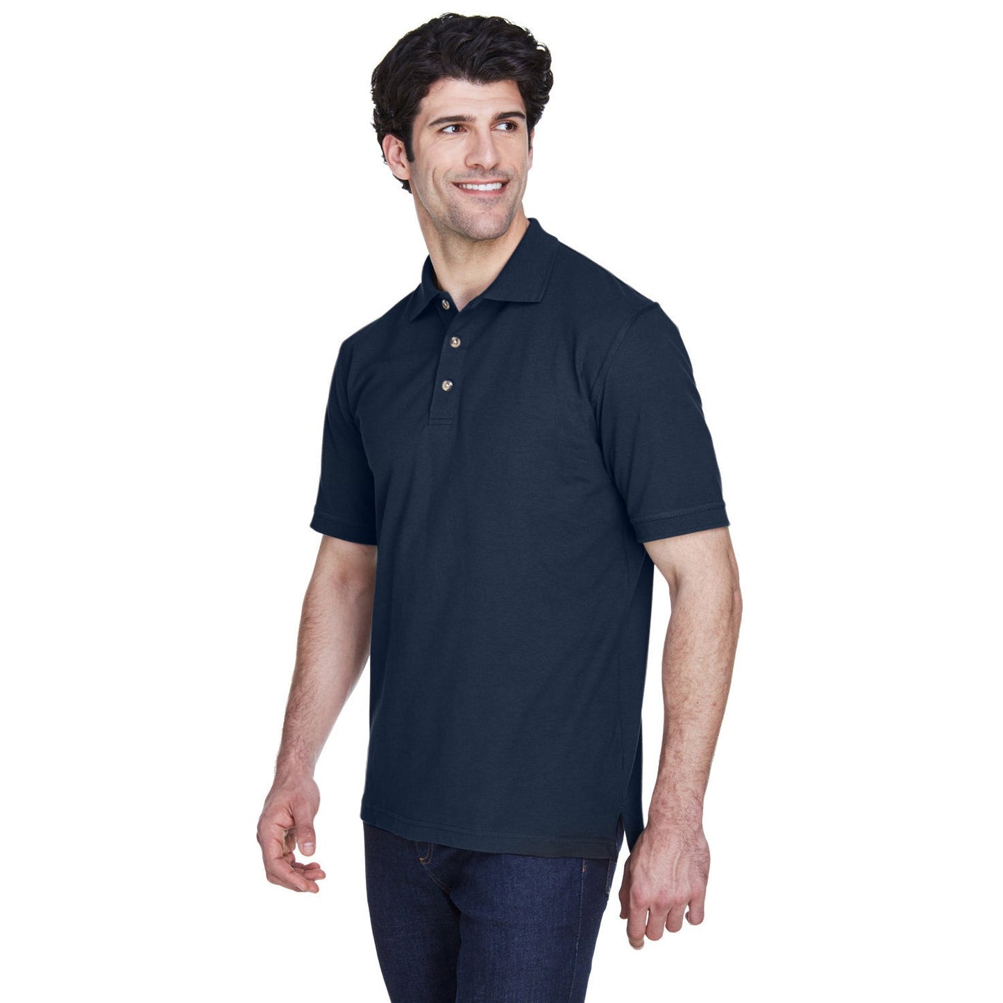 Black Polo Shirt - UltraClub - Classic Fit