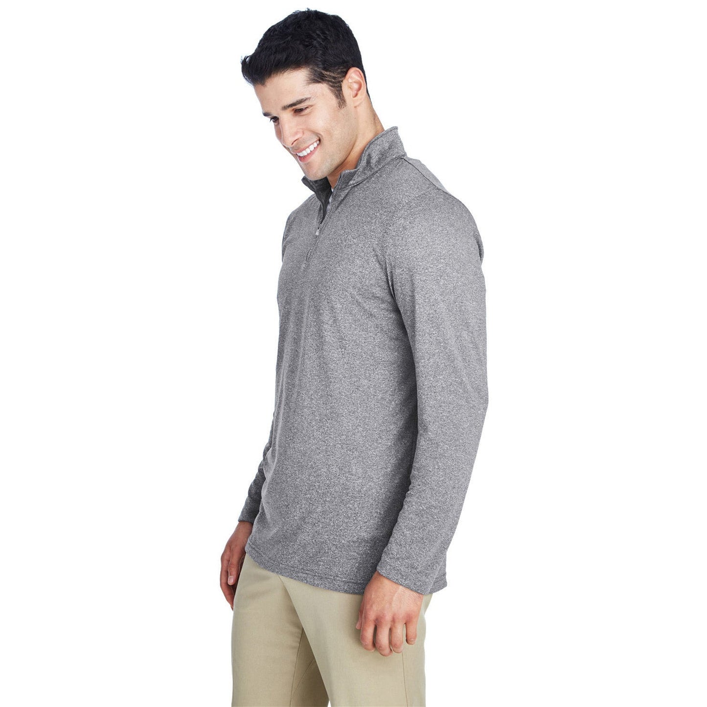 Black Heather Sweatshirt - UltraClub - Moisture-Wicking