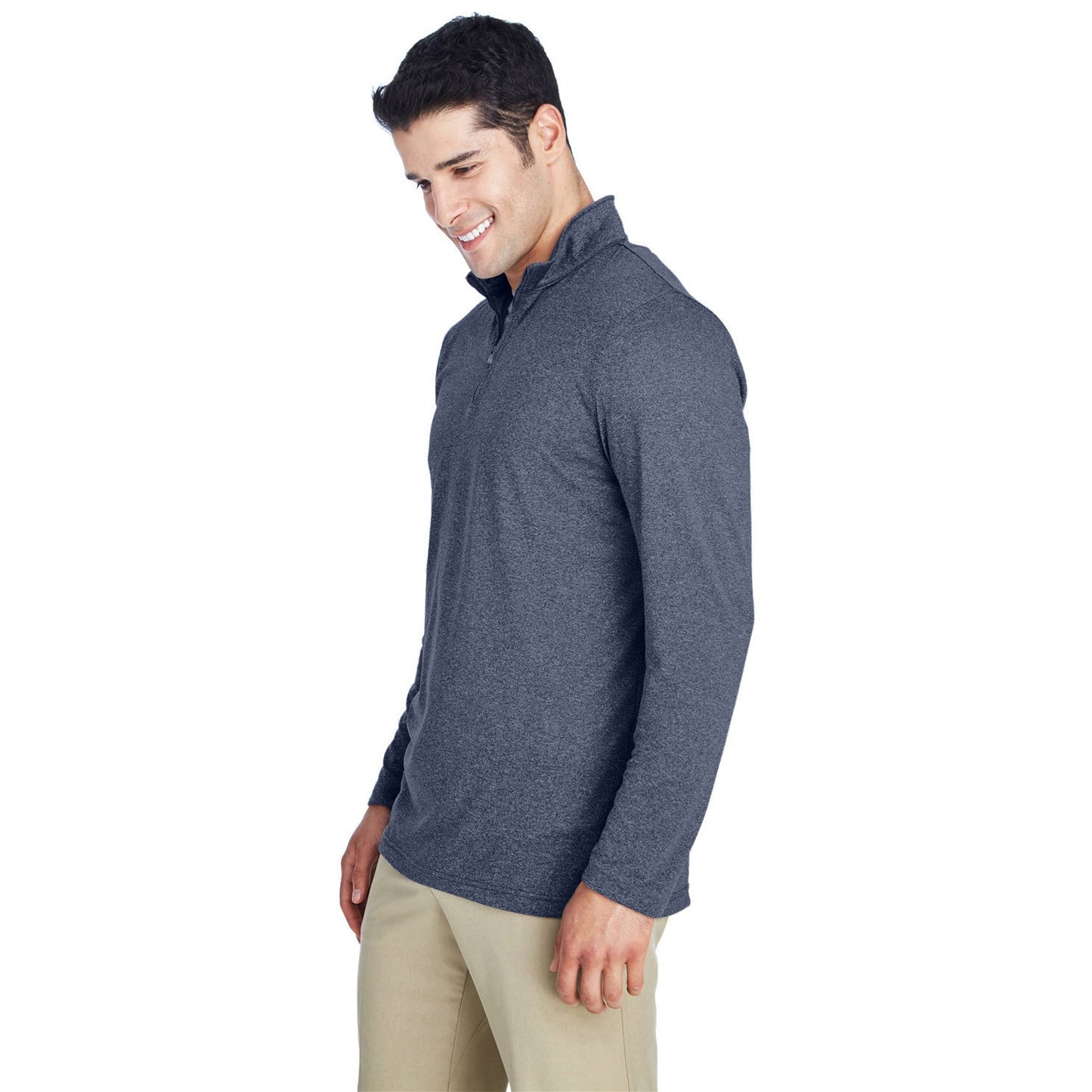 Black Heather Sweatshirt - UltraClub - Moisture-Wicking