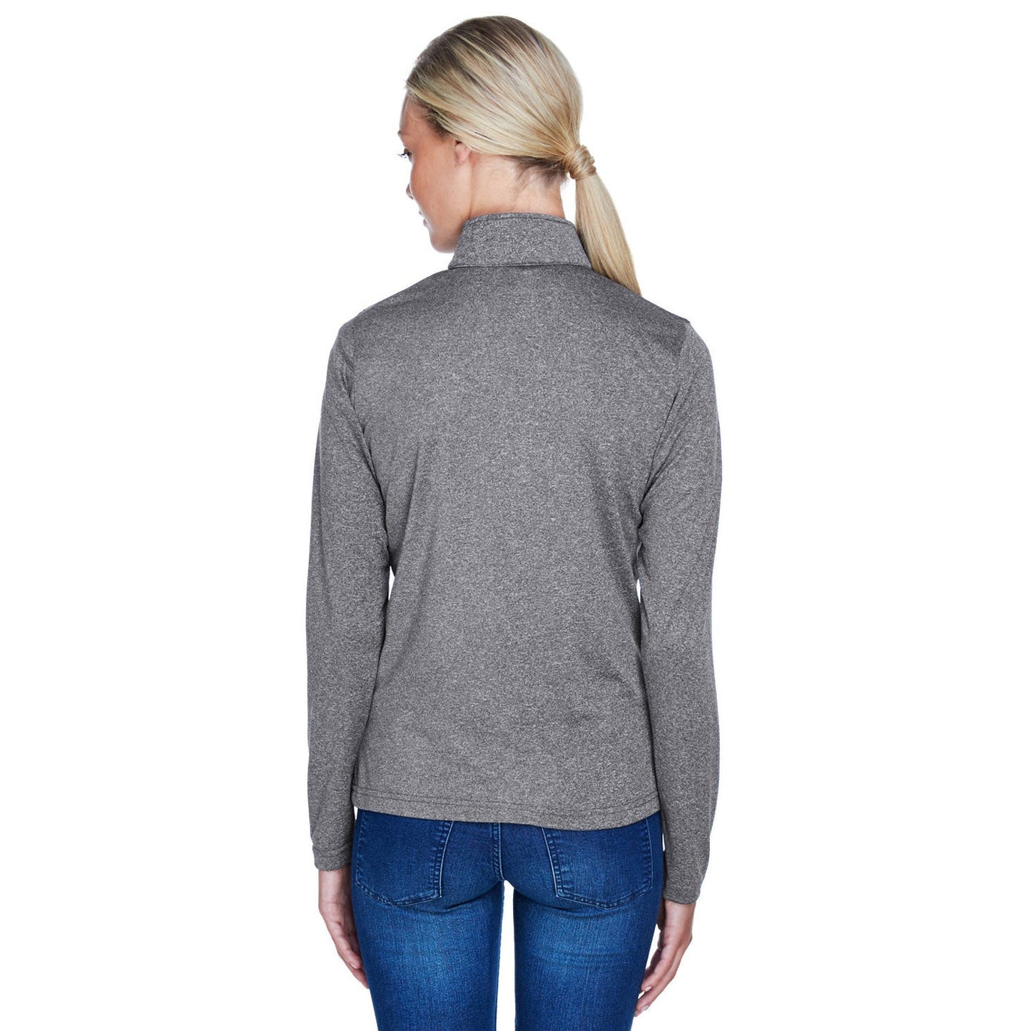 Black Heather Sweatshirt - UltraClub - Moisture Wicking