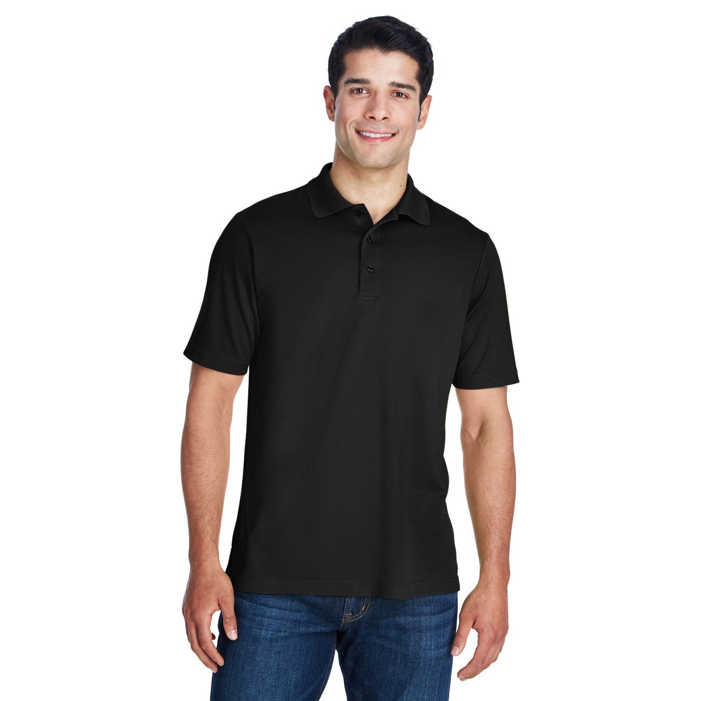Black Polo Shirt - Core 365 - Performance Pique