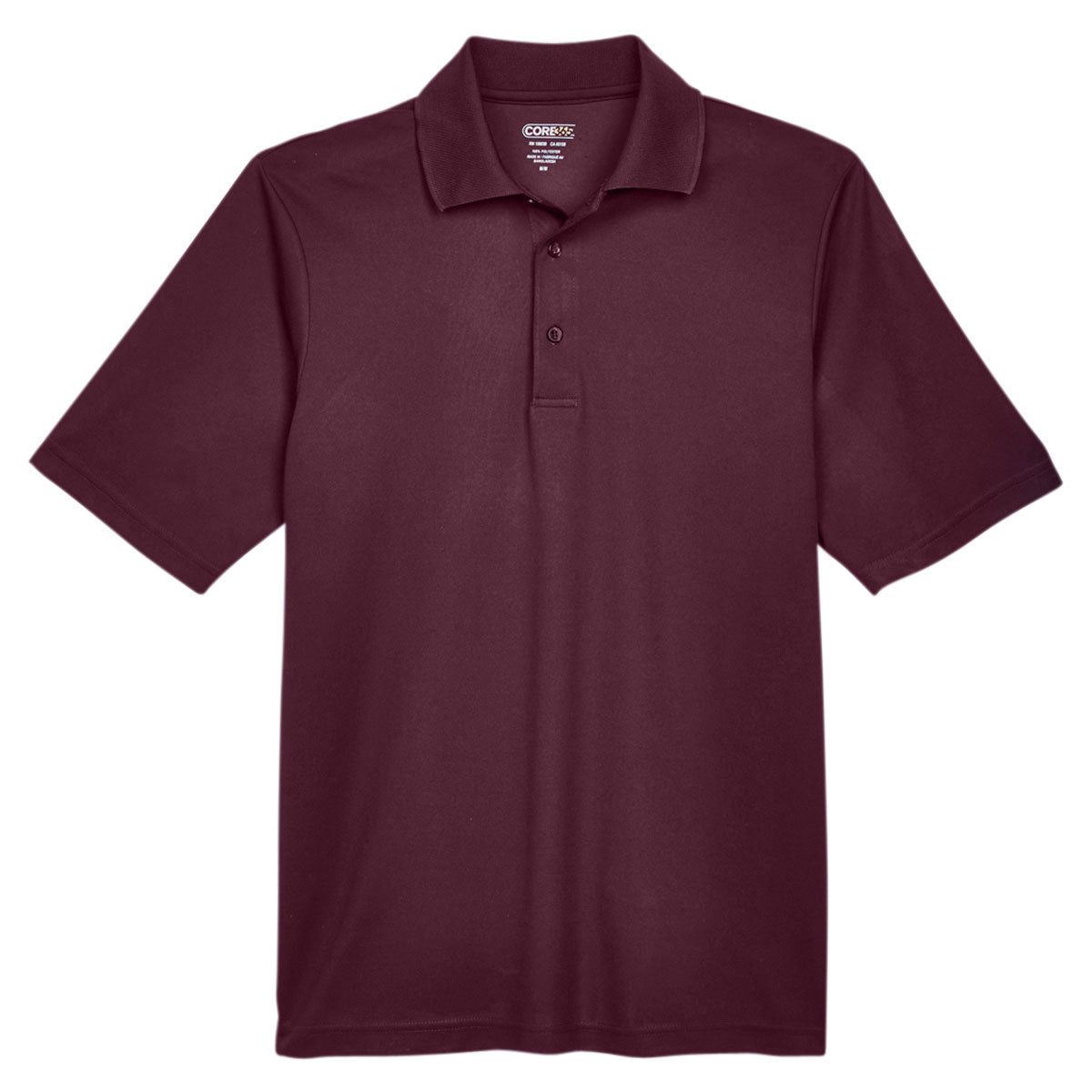 Black Polo Shirt - Core 365 - Performance Pique