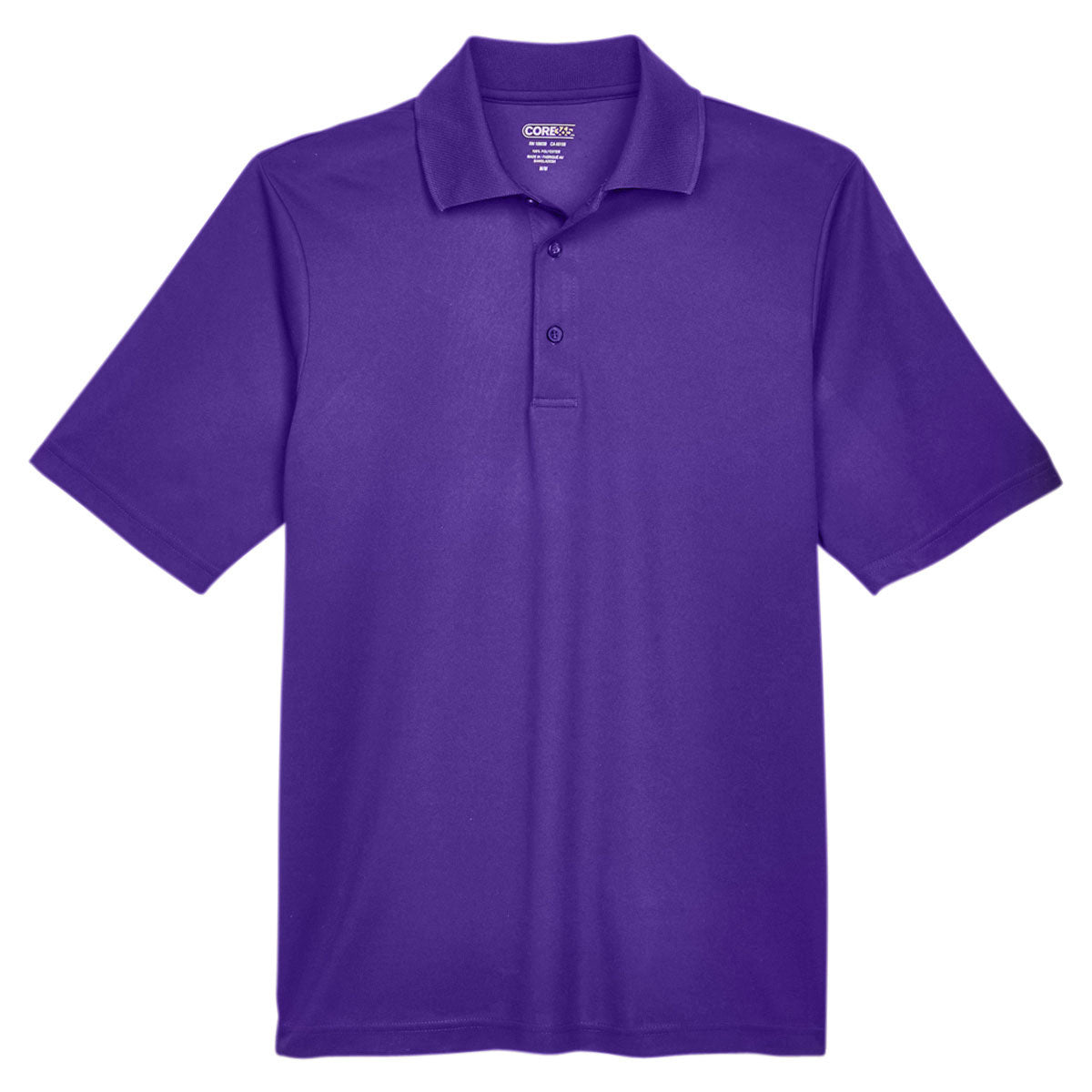 Black Polo Shirt - Core 365 - Performance Pique