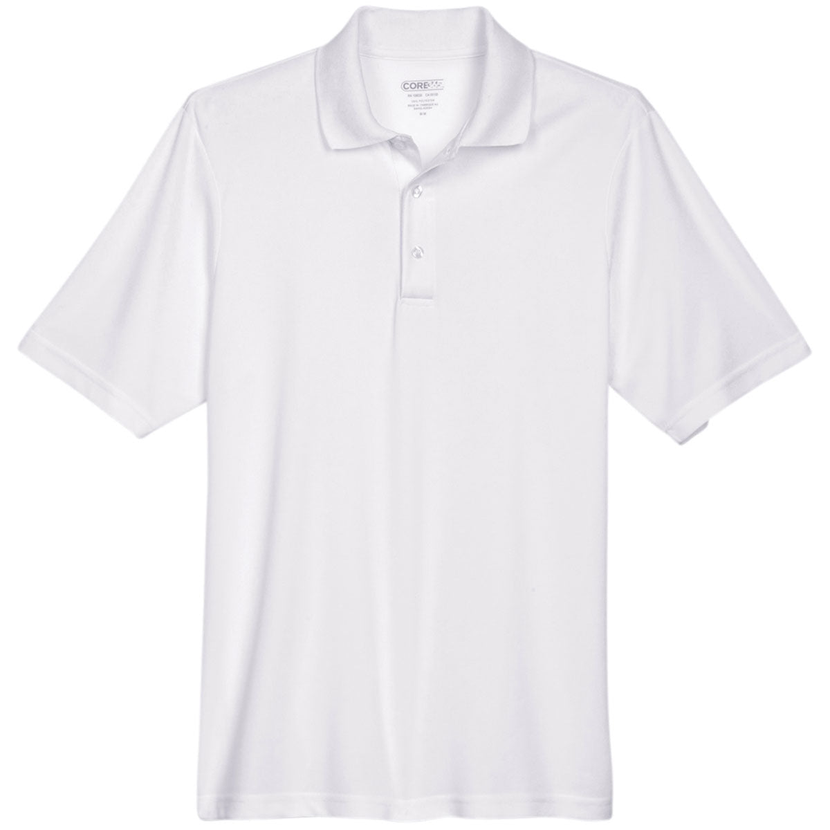 Black Polo Shirt - Core 365 - Performance Pique