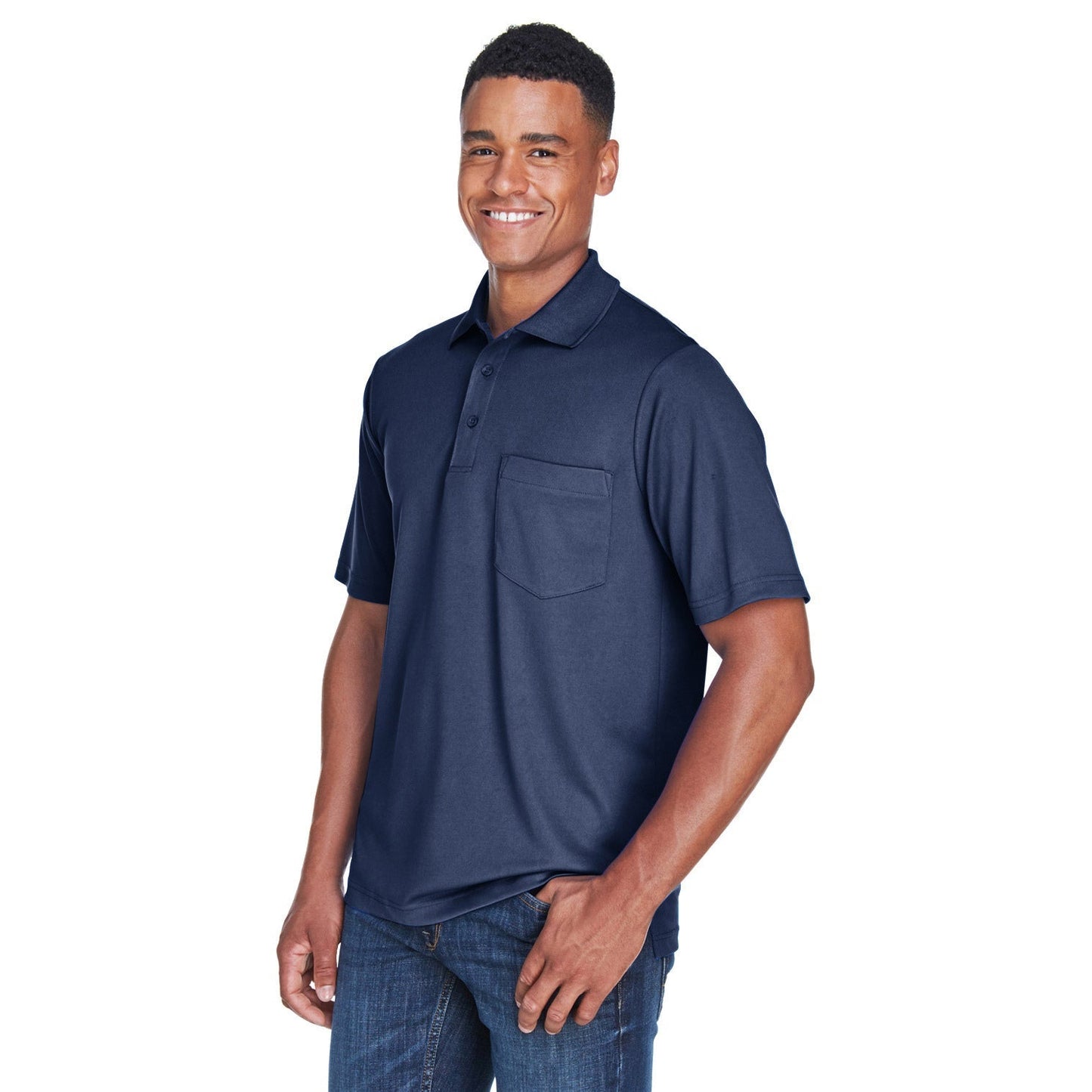 Black Polo Shirt - Core 365 - Performance Fabric