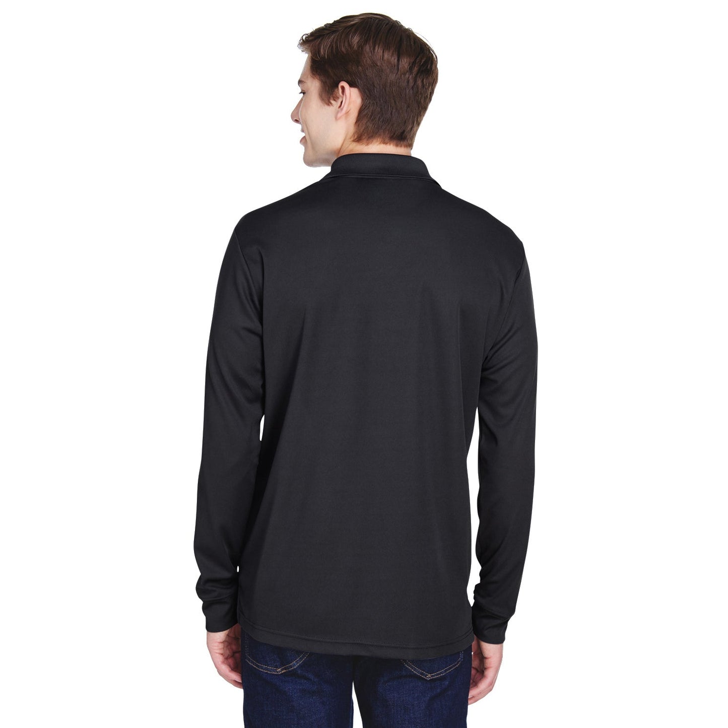 Black Performance Polo - Core 365 - Moisture Wicking