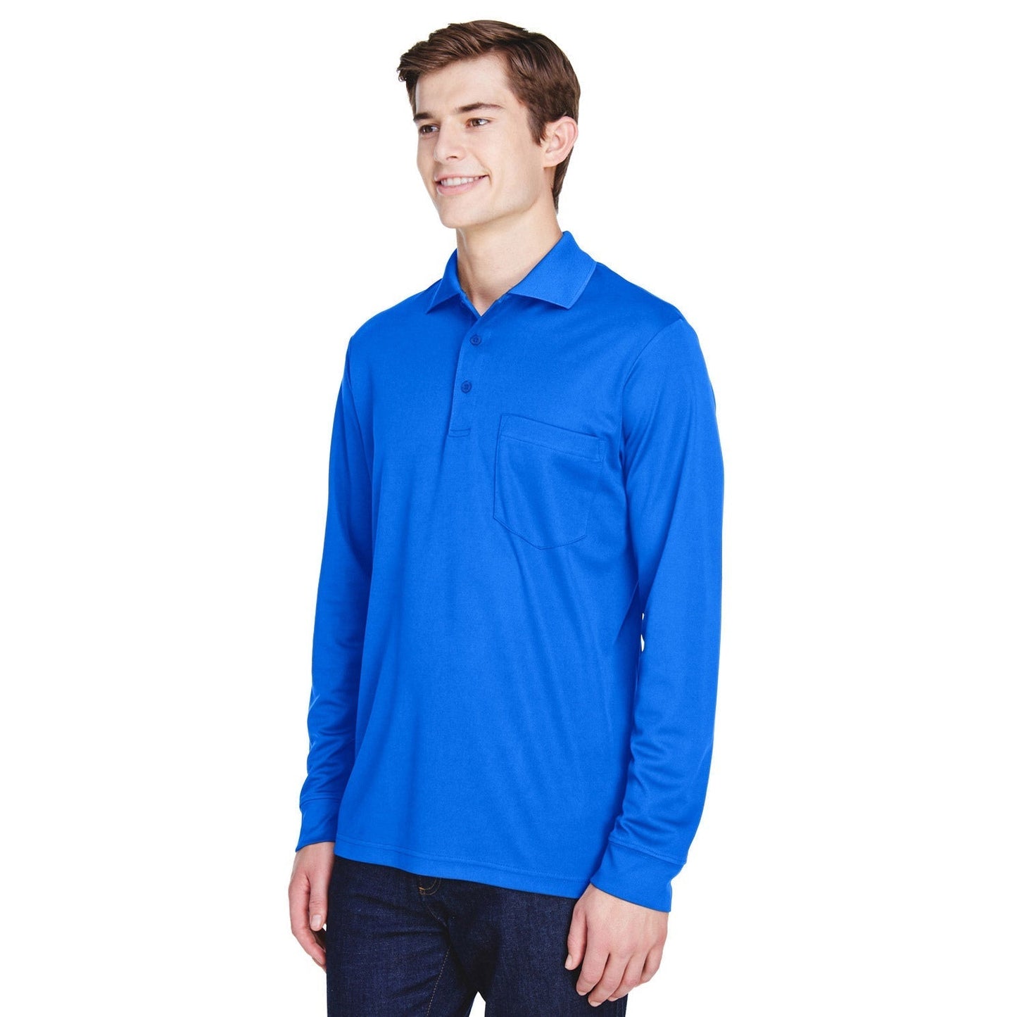 Black Performance Polo - Core 365 - Moisture Wicking