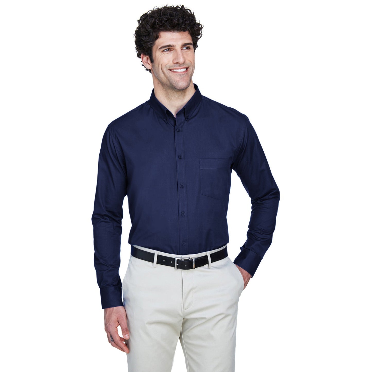 Black Button Up Shirt - Core 365 - Stylish Twill