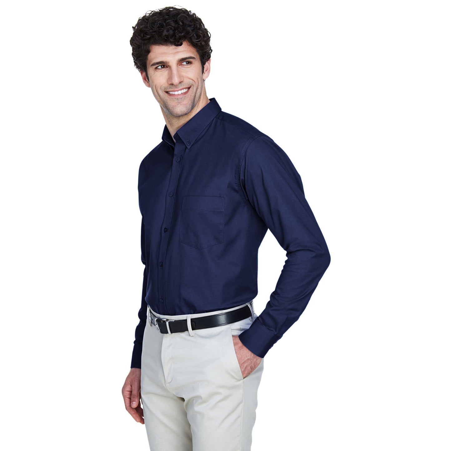 Black Button Up Shirt - Core 365 - Stylish Twill