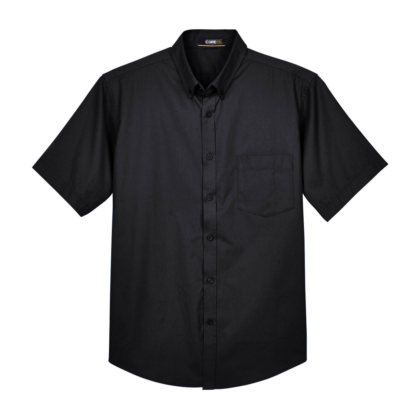 Black Button Up Shirts - Core 365 - Comfortable Twill