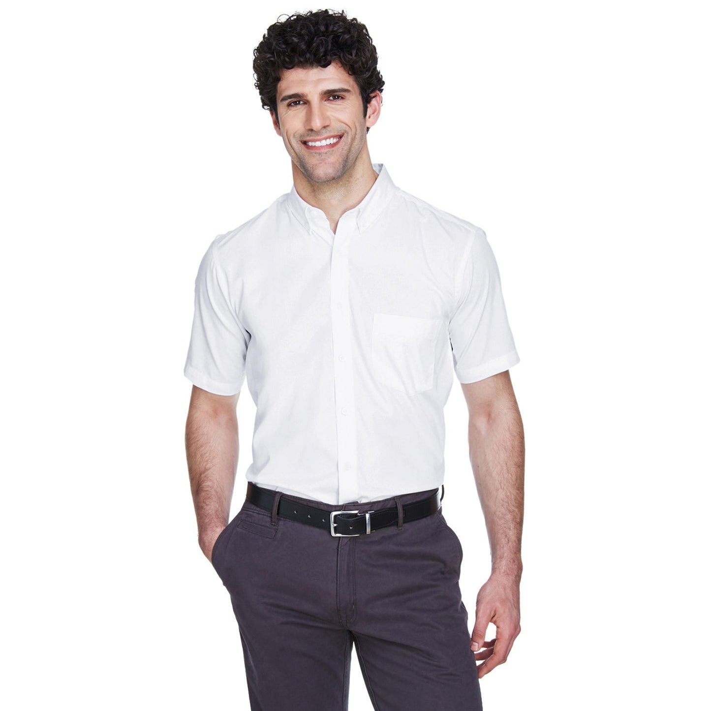 Black Button Up Shirts - Core 365 - Comfortable Twill