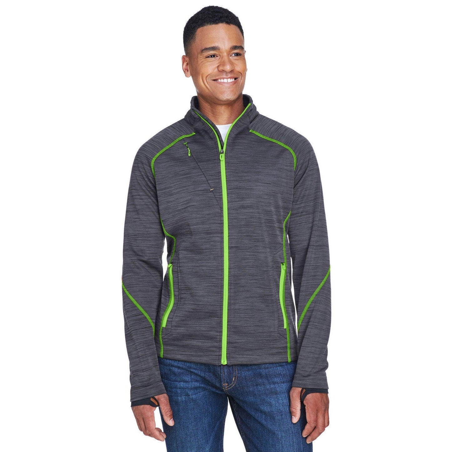 Carbon/Black Jacket - North End - Comfortable Fleece - Stylish