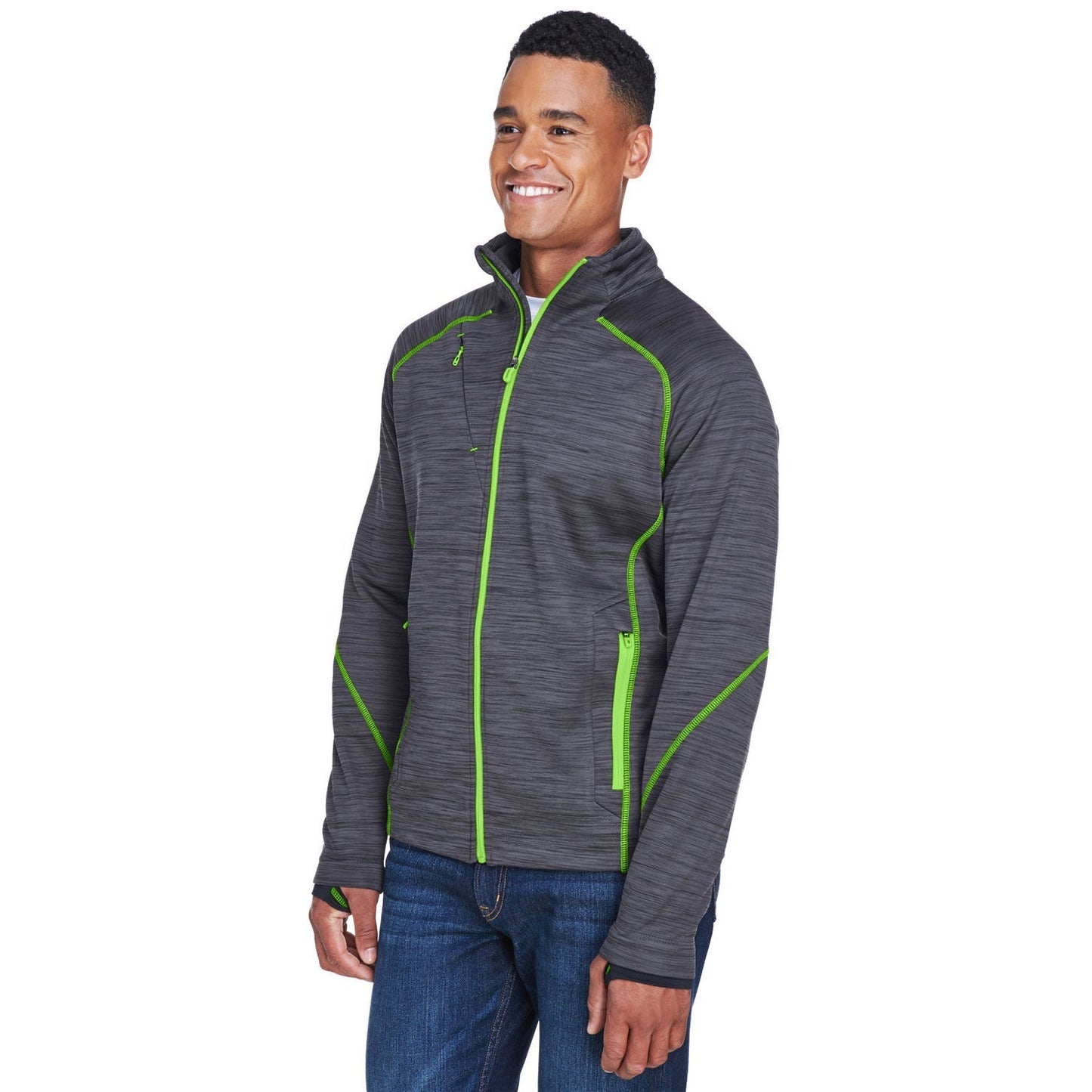 Carbon/Black Jacket - North End - Comfortable Fleece - Stylish