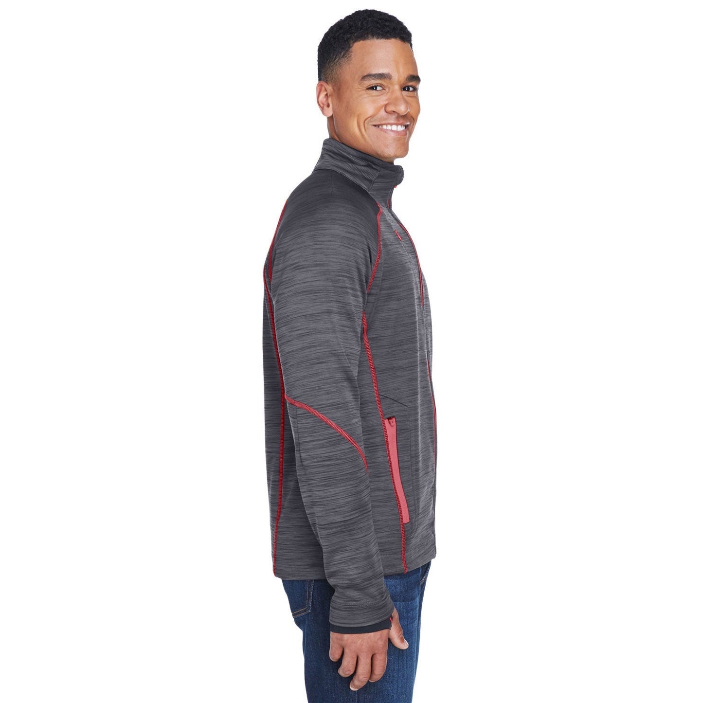 Carbon/Black Jacket - North End - Comfortable Fleece - Stylish