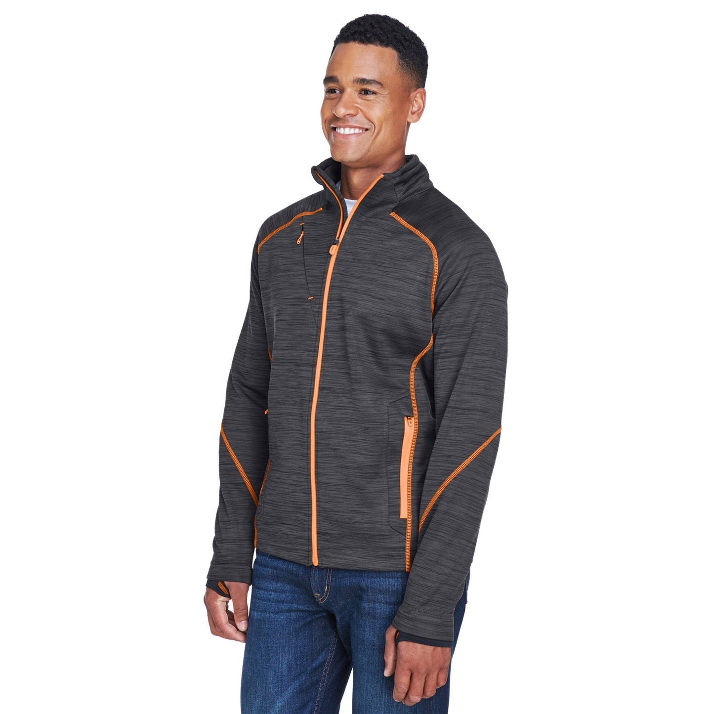 Carbon/Black Jacket - North End - Comfortable Fleece - Stylish