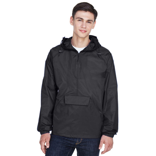 Black Jackets - UltraClub - Hooded Pullover Pack Away