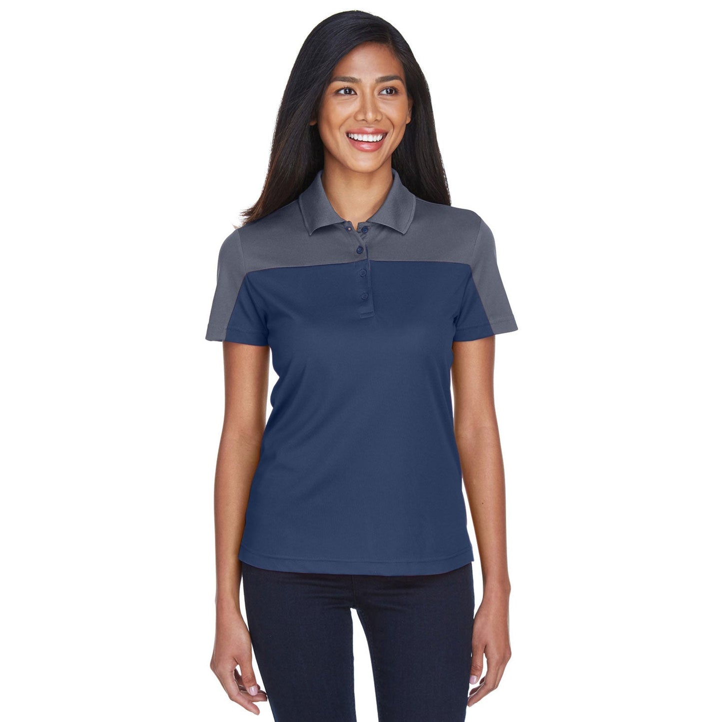 Black/Carbon Polo - Core 365 - Performance Fabric