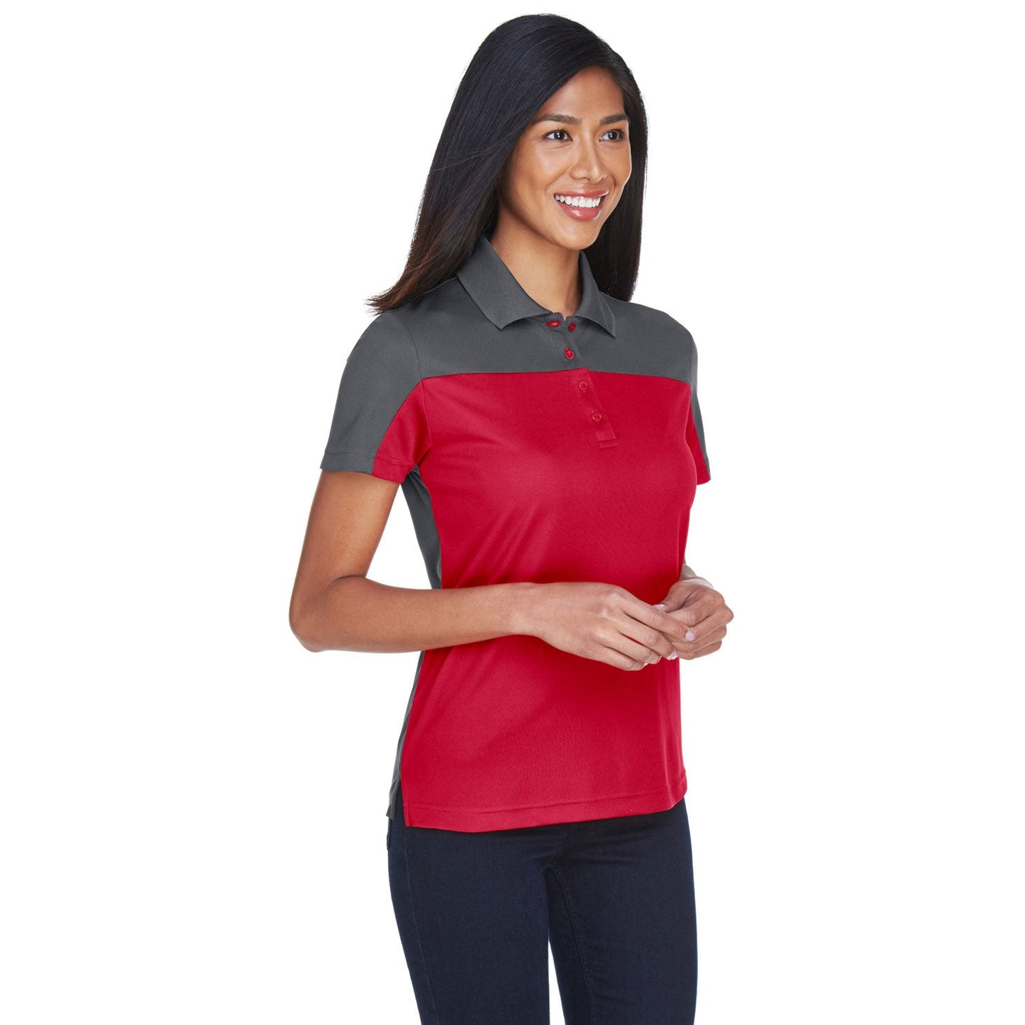 Black/Carbon Polo - Core 365 - Performance Fabric