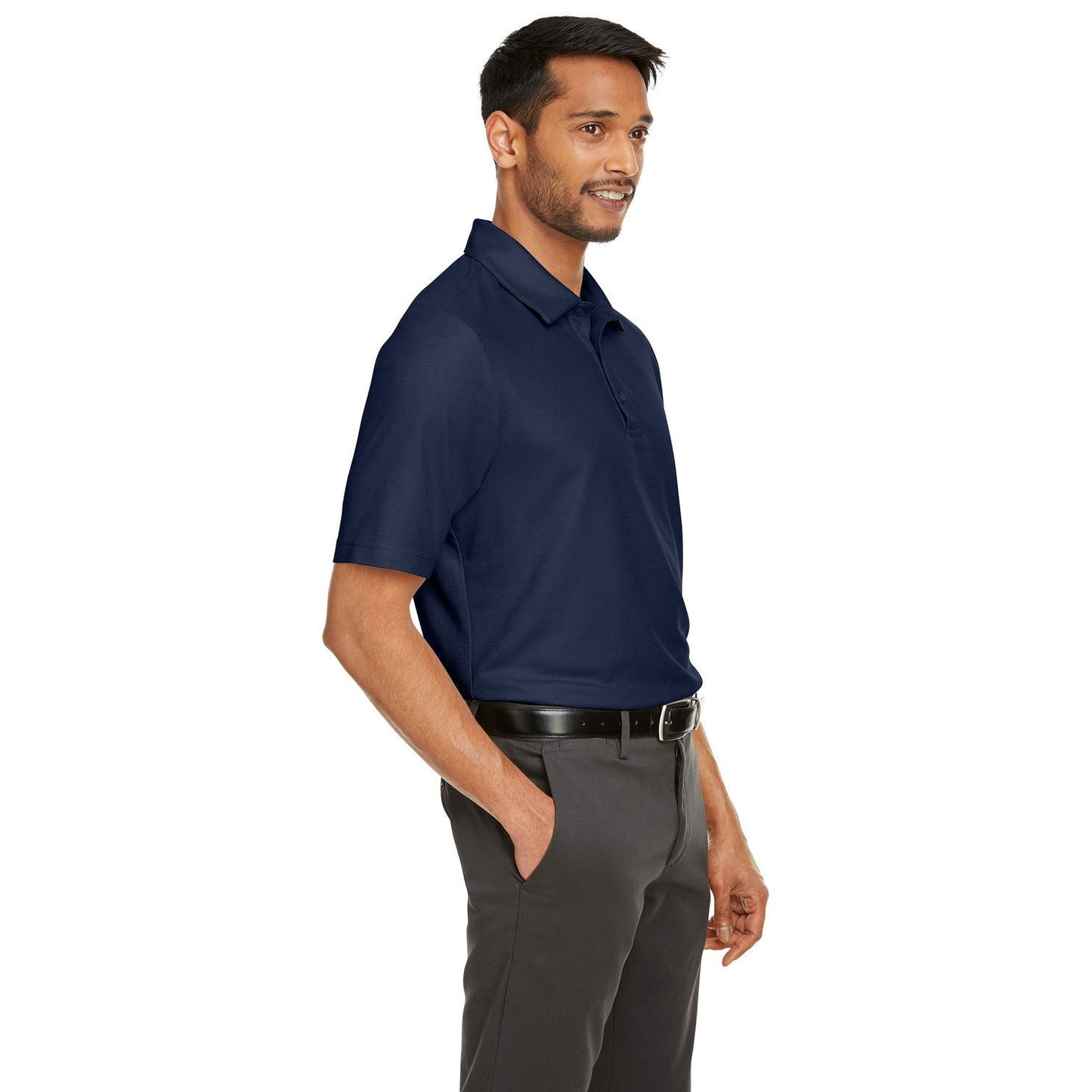 Black Polo Shirt - Core 365 - Soft Fusion Pique