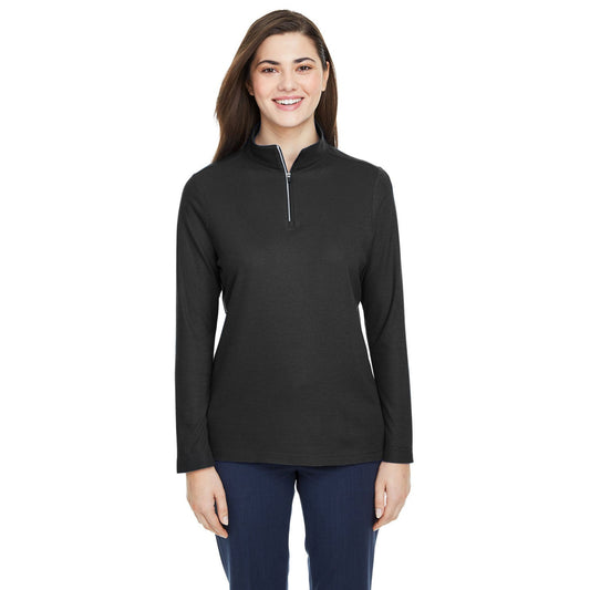 Black Sweatshirts - Core 365 - Soft Pique Quarter-Zip