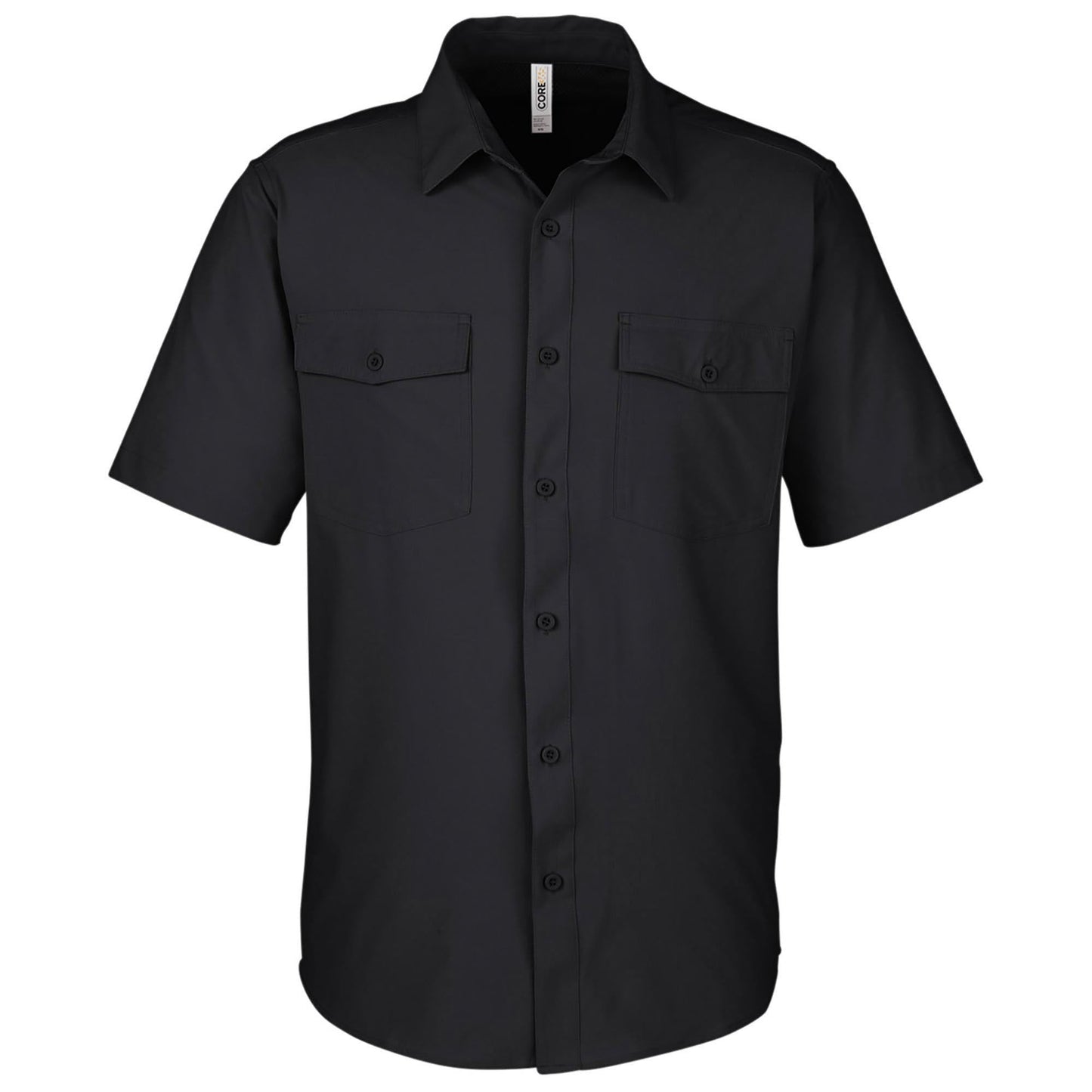 Black Button Up Shirts - Core 365 - Quick Dry Performance