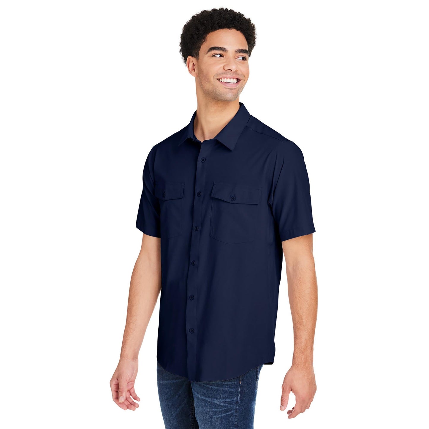 Black Button Up Shirts - Core 365 - Quick Dry Performance