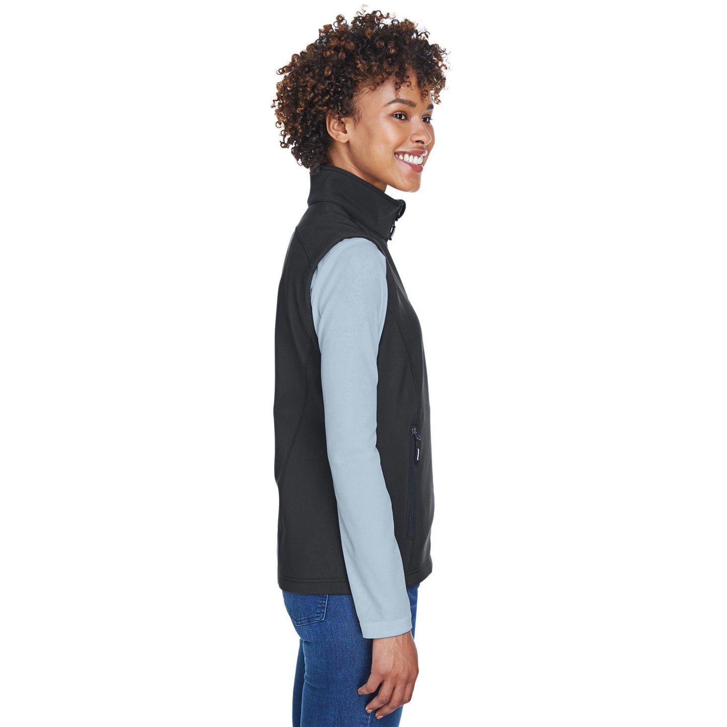 Black Vests - Core 365 - Warm Fleece Shell - Stylish Comfort