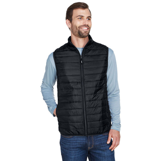 Black Puffer Vest - Core 365 - Packable Design