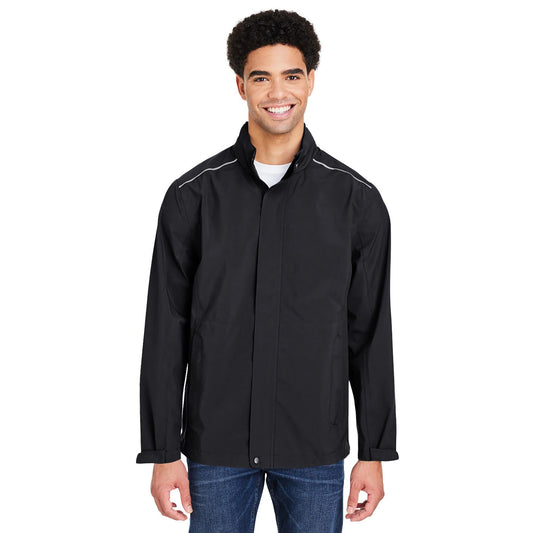 Black Packable Jacket - Core 365 - Waterproof Design