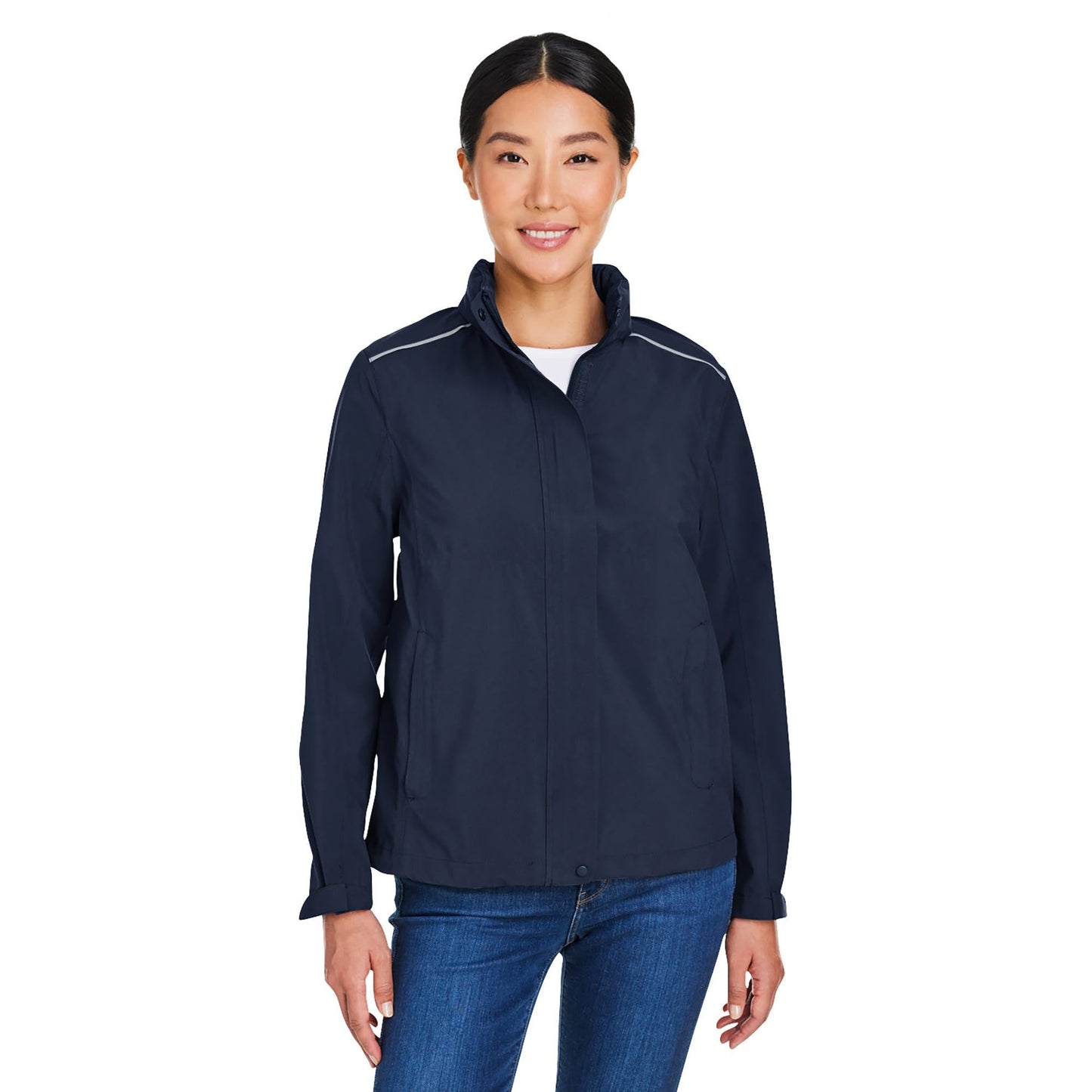 Black Packable Jacket - Core 365 - Waterproof Design