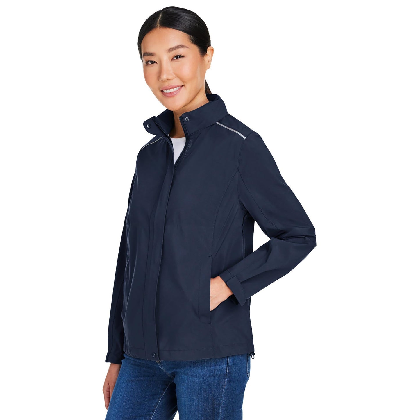 Black Packable Jacket - Core 365 - Waterproof Design