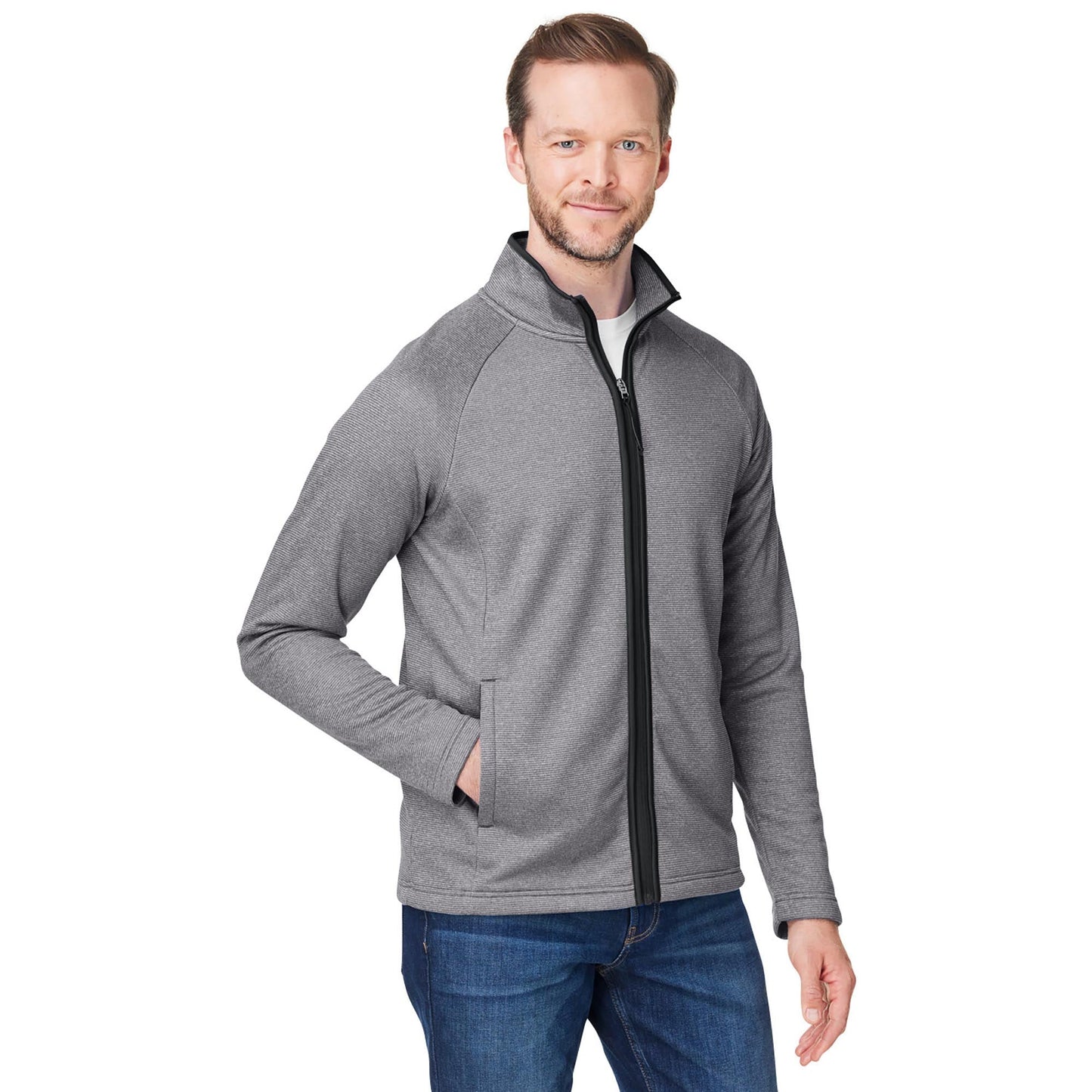 Black/White Jacket - Core 365 - Comfortable Knit