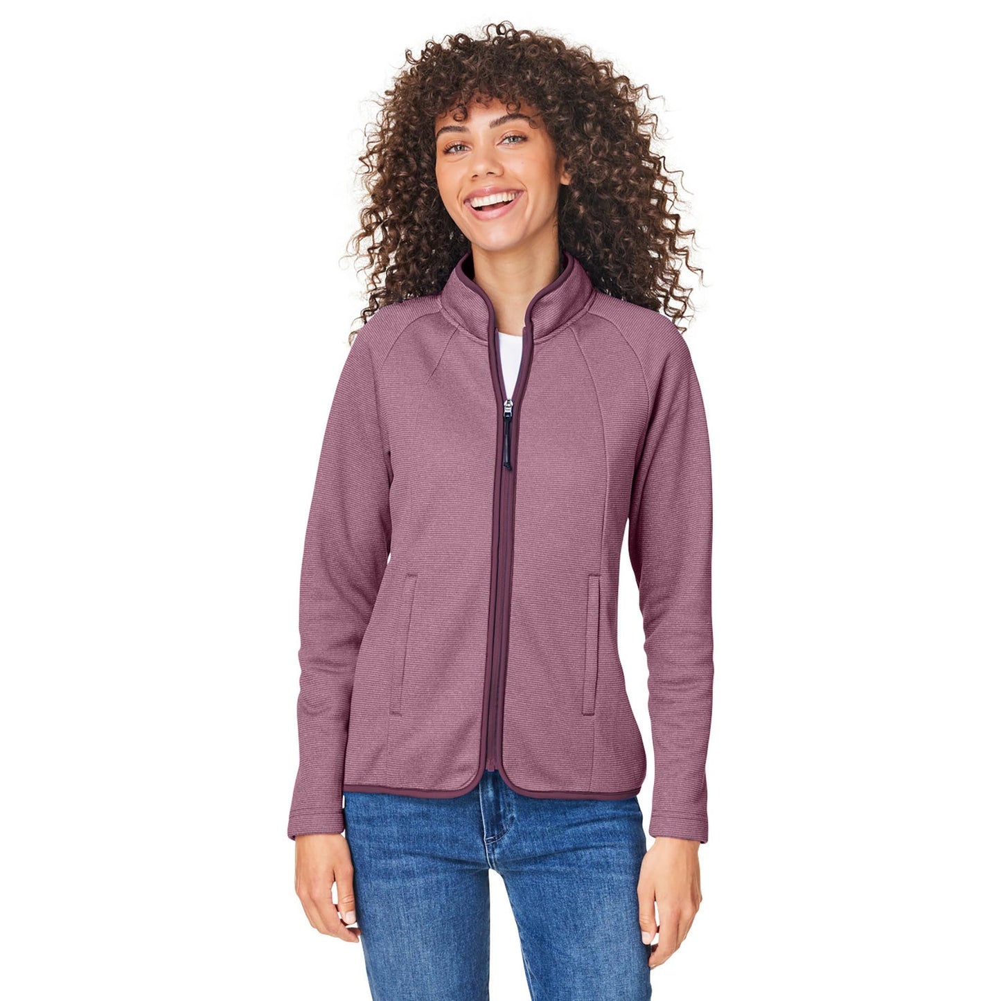 Black/White Jackets - Core 365 - Heathered Stripe Design