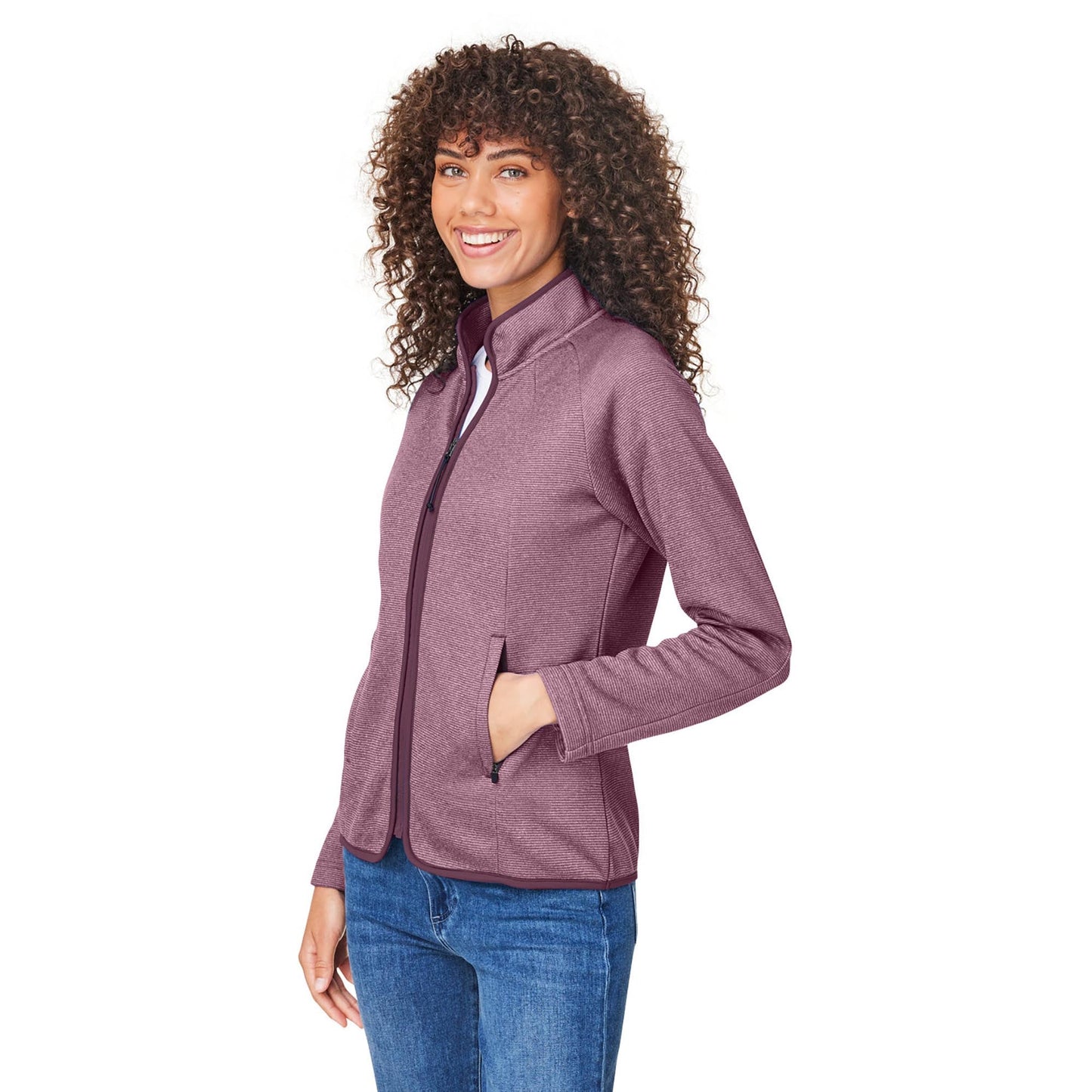 Black/White Jackets - Core 365 - Heathered Stripe Design