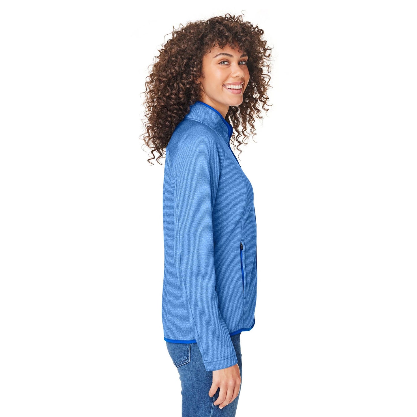 Black/White Jackets - Core 365 - Heathered Stripe Design
