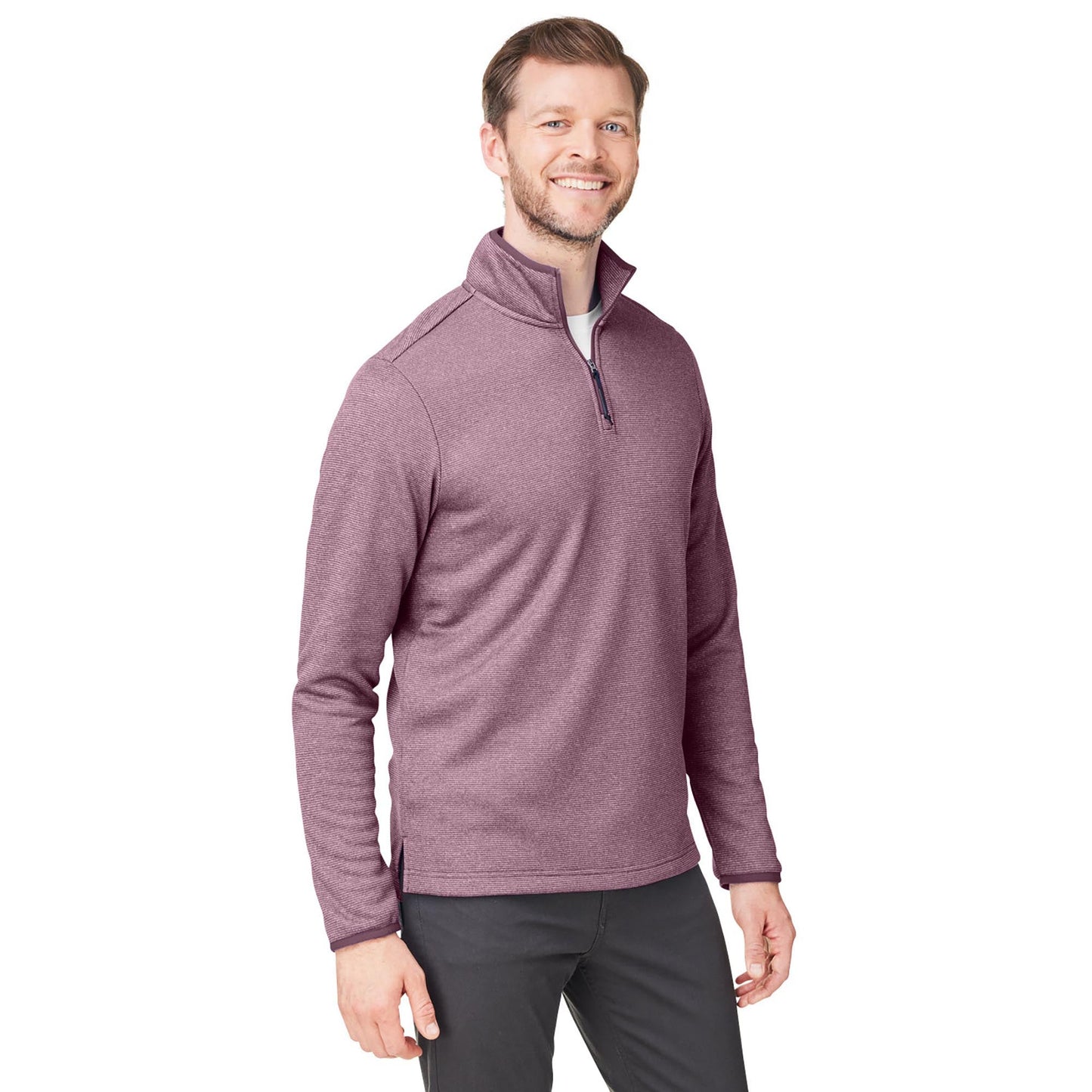 Black/White Jacket - Core 365 - Heathered Stripe Design