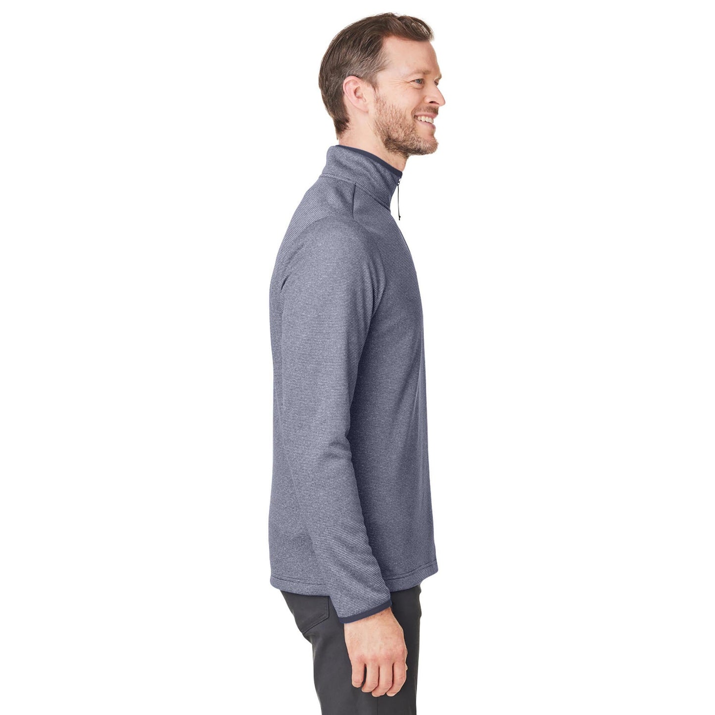 Black/White Jacket - Core 365 - Heathered Stripe Design