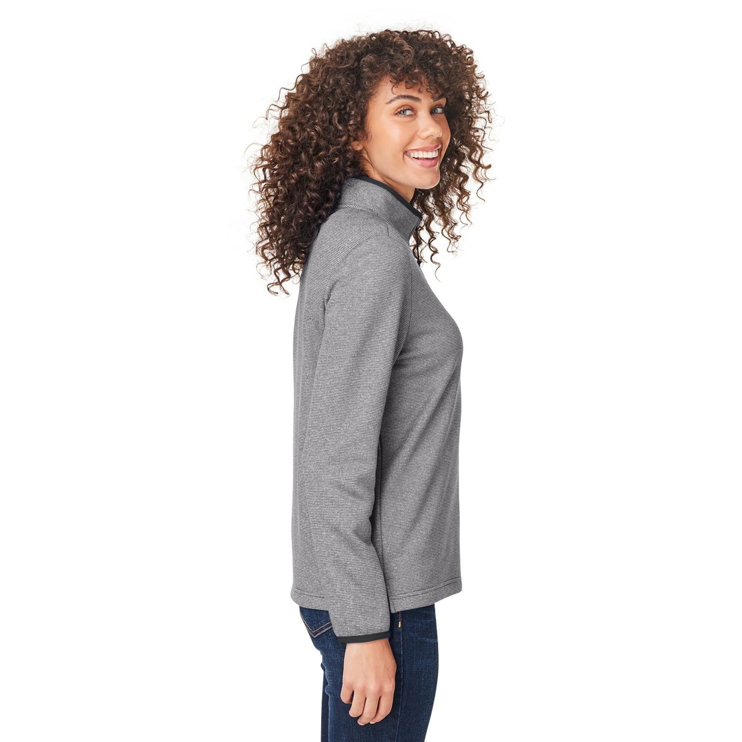 Black/White Jacket - Core 365 - Heathered Stripe