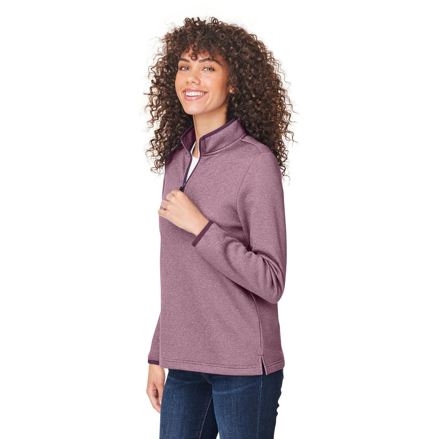 Black/White Jacket - Core 365 - Heathered Stripe