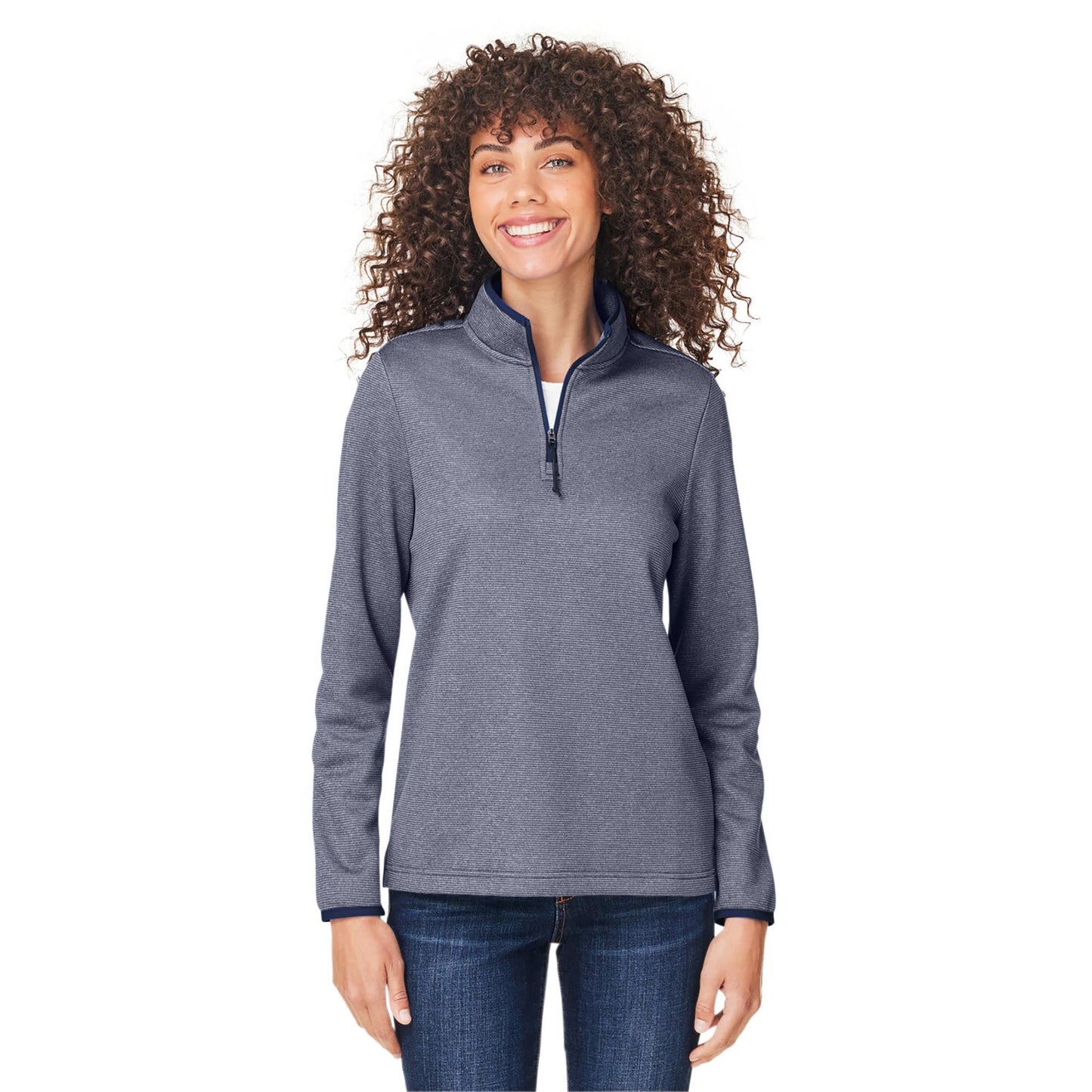 Black/White Jacket - Core 365 - Heathered Stripe