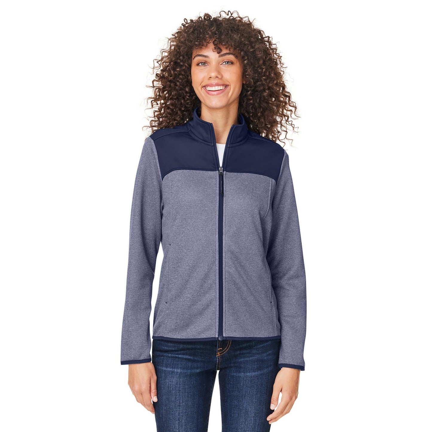 Black/White Jacket - Core 365 - Heathered Knit