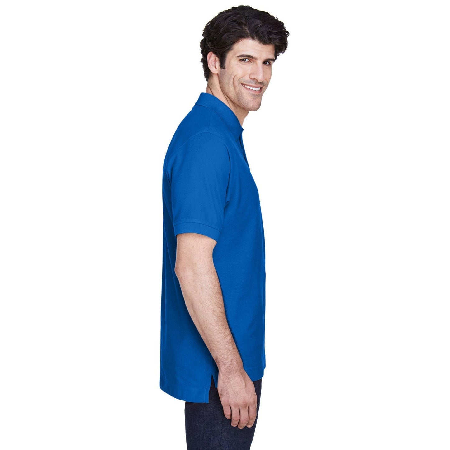 Black Polo Shirt - Devon & Jones - Pima Cotton Soft