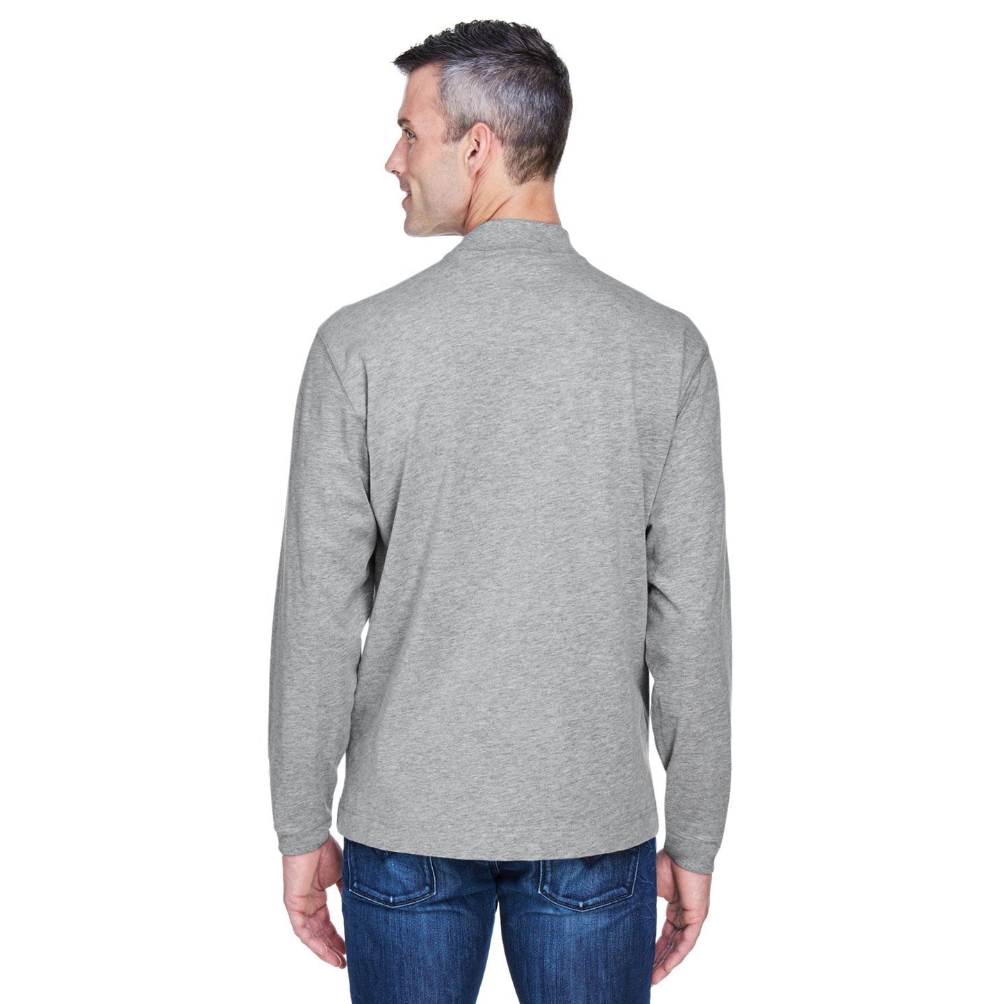 Black Sweatshirts - Soft Mock Turtleneck - Devon & Jones - Cotton Comfort